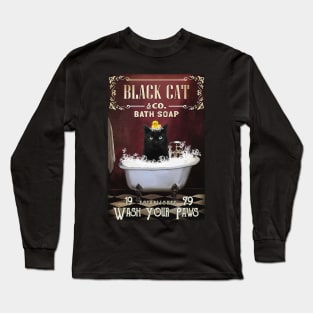 Cat Black Cat Bath Soap Long Sleeve T-Shirt